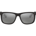 Justin M - Rubber Black/Silver Mirror