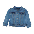 Blue Solid Denim Jacket