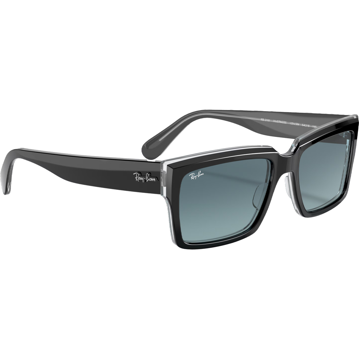Inverness - Polished Black On Transparent/Blue Gradient