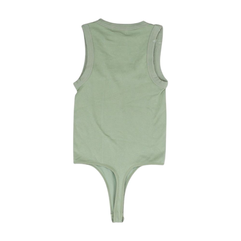 Green Solid Bodysuit Tank