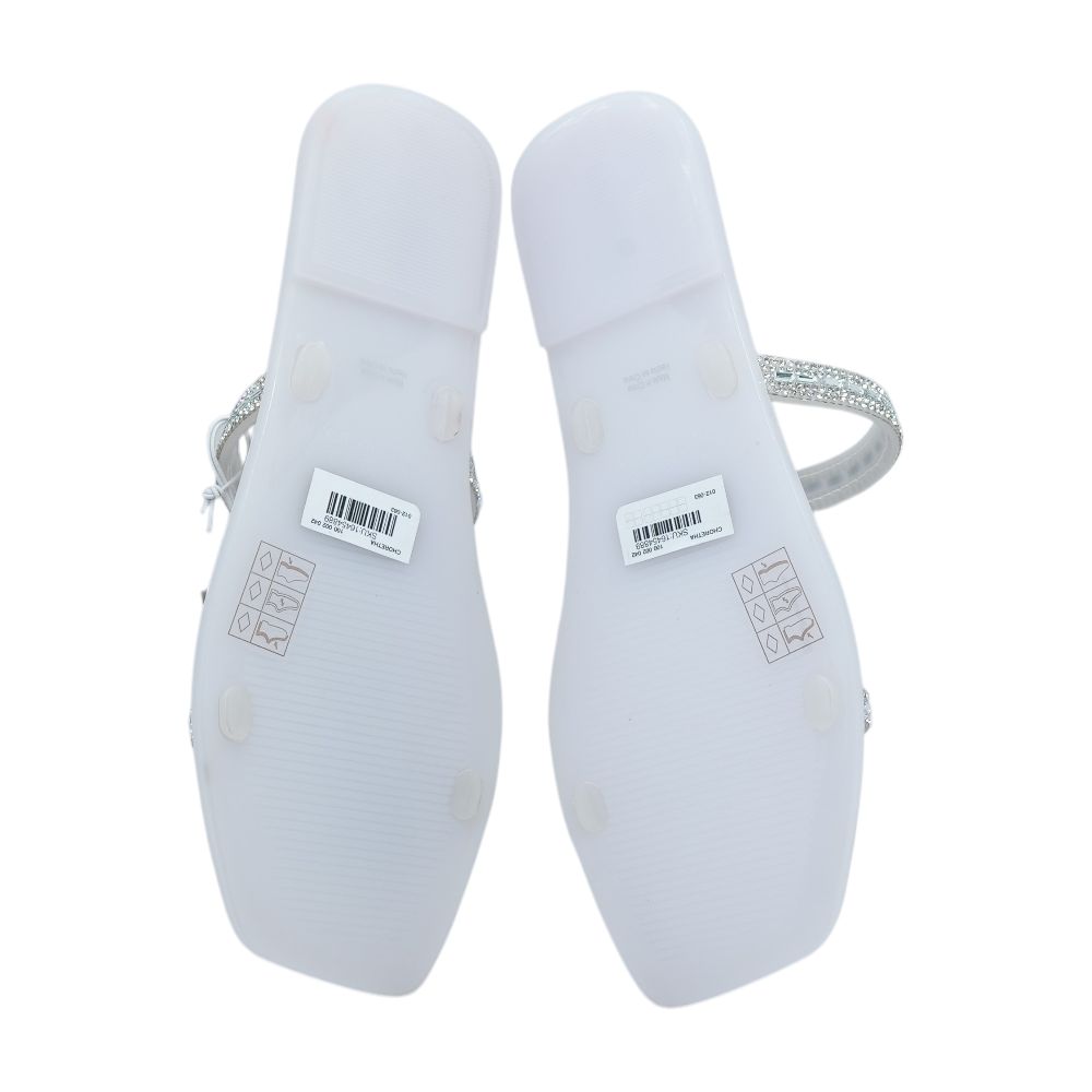 Silver Flat Sandals