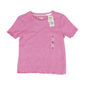 Pink Solid Crewneck T Shirt