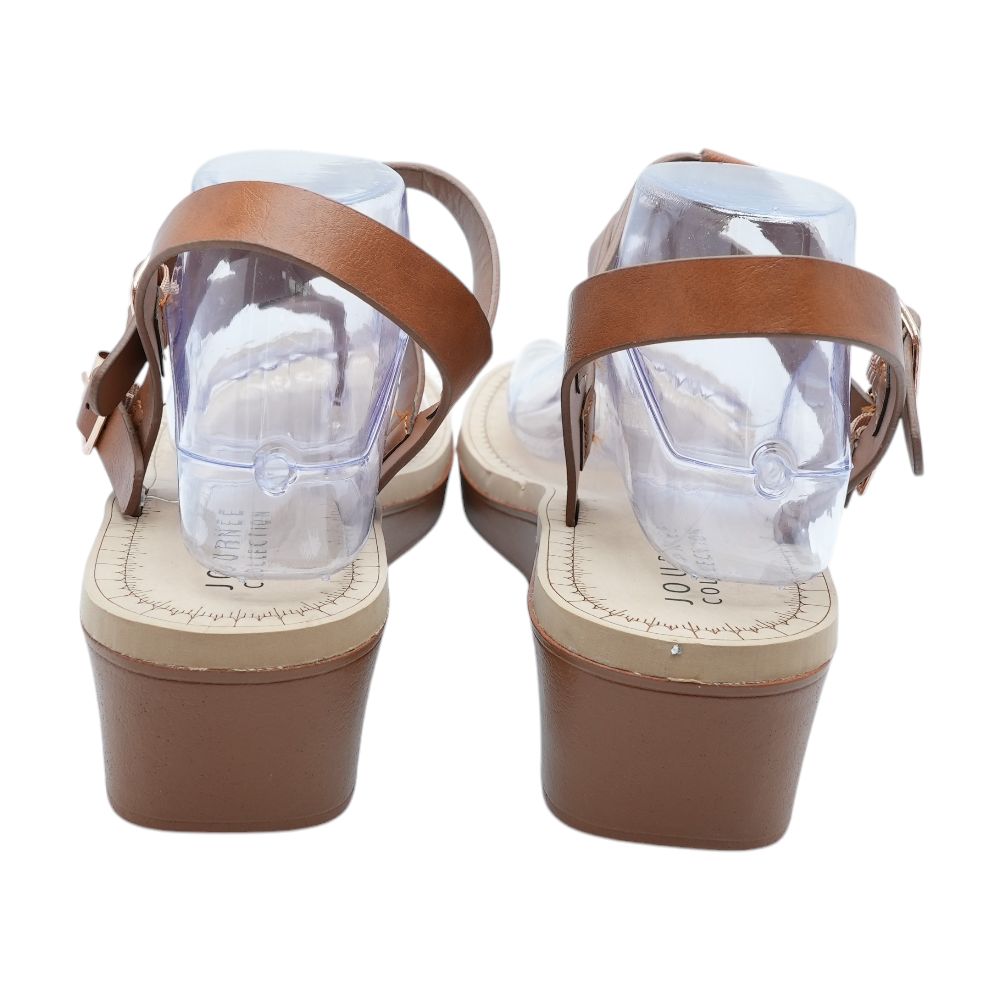 Brown Wedged Sandals