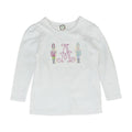 White Embroidery Detail Crewneck T-Shirt