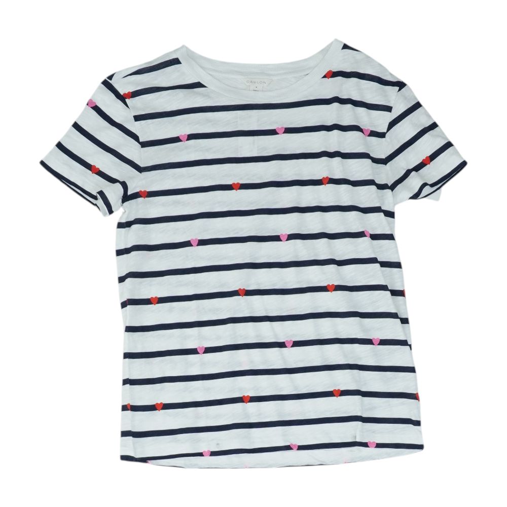 White Striped Crewneck T-Shirt