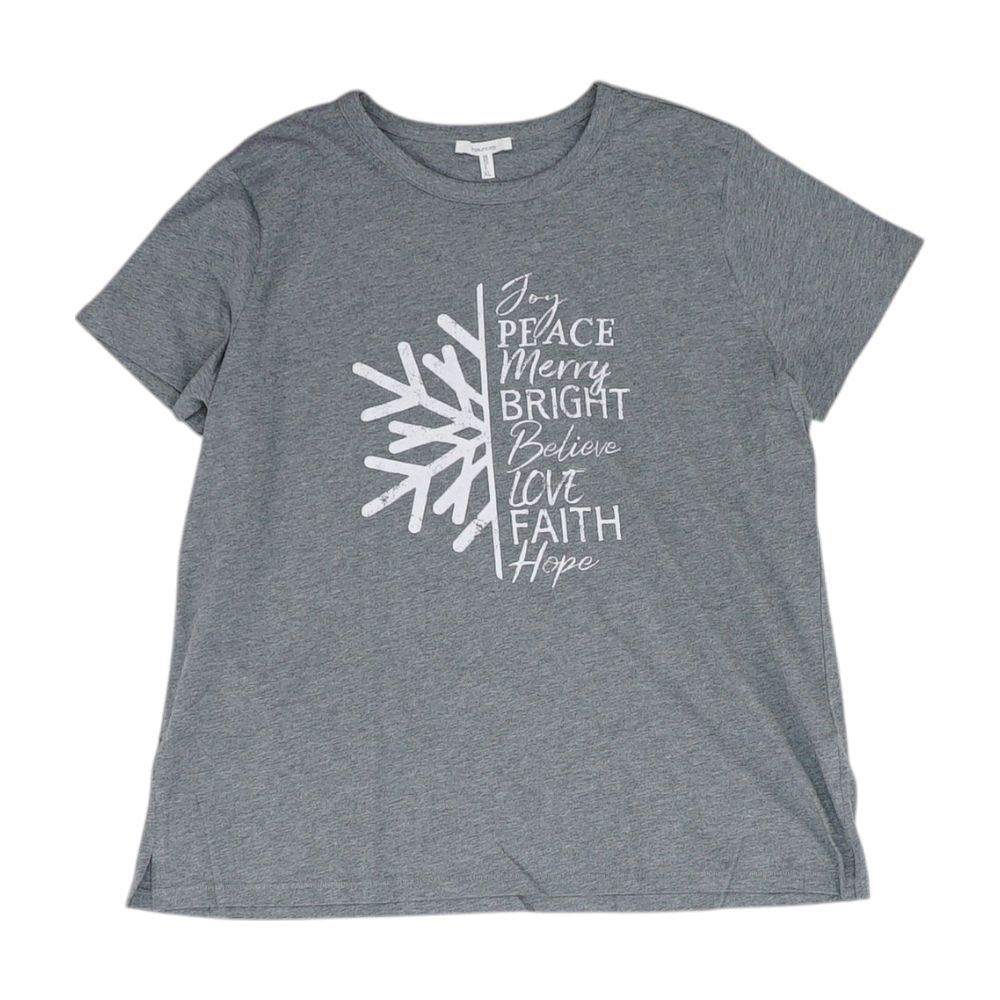 Gray Graphic Crewneck T-Shirt