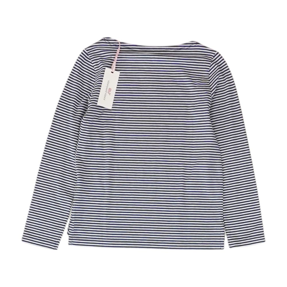 Navy Striped Crewneck T-Shirt