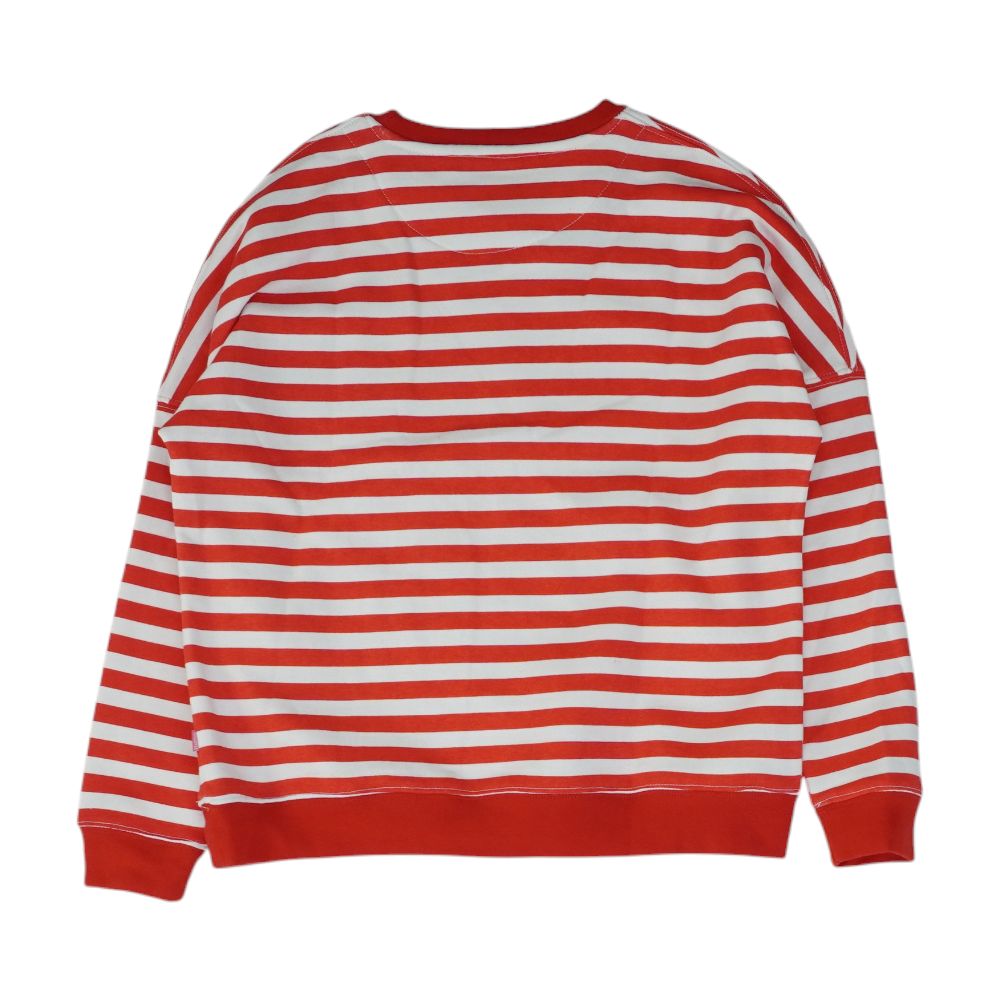 Red Striped Crewneck T Shirt