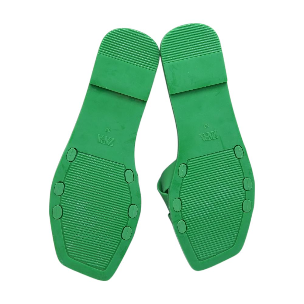 Green Flat Sandals